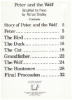Picture of Sergei Prokofieff (Prokofiev), Peter and the Wolf, simplified by Richard Bradley, big note sheet music piano folio, colouring book