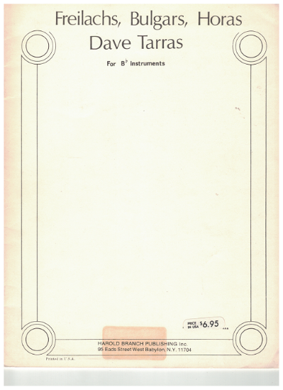 Picture of Freilachs/ Bulgars/ Horas, Dave Tarras, Bb instruments, clarinet/ tenor sax/ trumpet, Klezmer sheet music folio