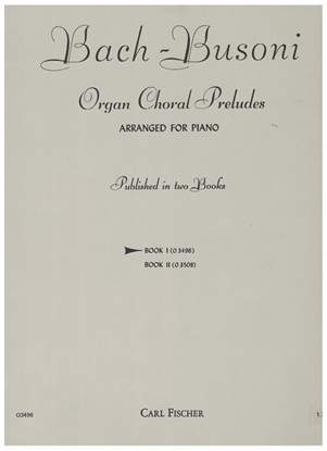 Picture of Bach Organ Chorale Preludes Book 1, transcr. F. Busoni, piano solo