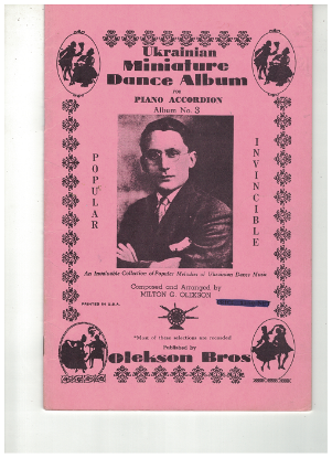 Picture of Ukrainian Miniature Dance Album No. 3, arr. Milton G. Olekson, accordion solo, sheet music folio