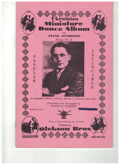 Picture of Ukrainian Miniature Dance Album No. 3, arr. Milton G. Olekson, accordion solo, sheet music folio