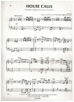 Picture of House Calls, movie title song, Jack Elliott/Allyn Ferguson/Michael Lang, piano solo, sheet music