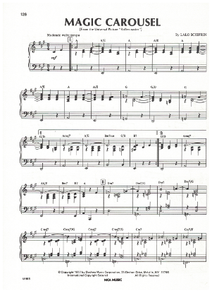 Picture of Magic Carousel, from movie "Rollercoaster", Lalo Schifrin, piano solo, sheet music