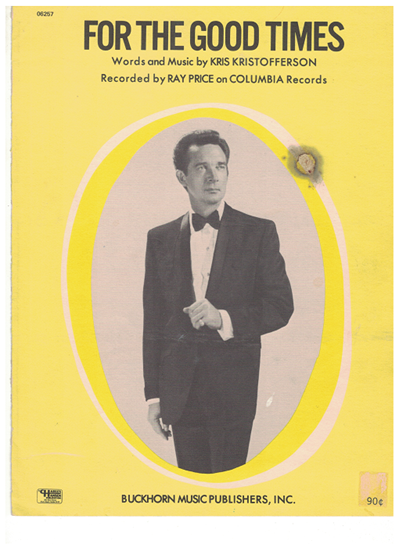 Picture of For the Good Times, Kris Kristofferson, recorded by Ray Price