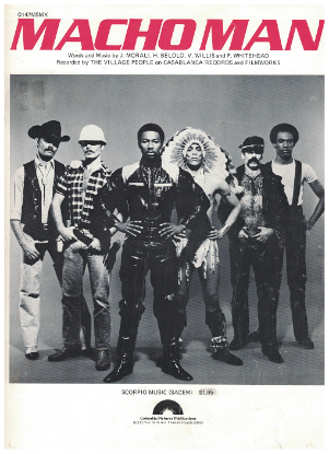 Picture of Macho Man, P. Whitehead et al, recorded by The Village People, sheet music