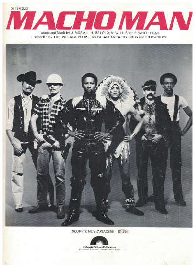 Picture of Macho Man, P. Whitehead et al, recorded by The Village People, sheet music