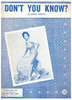 Picture of Don't You Know, Bobby Worth, recorded by Della Reese