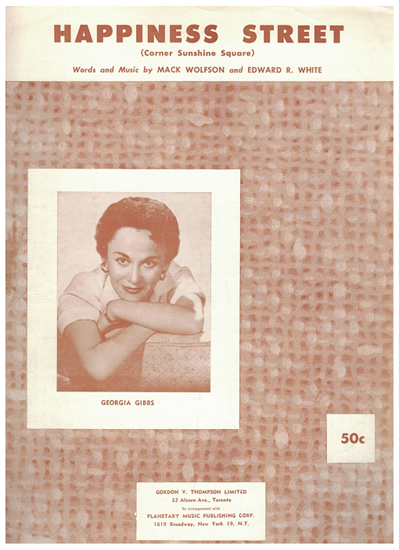 Picture of Happiness Street (Corner Sunshine Square), Mack Wolfson & Edward R. White, recorded by Georgia Gibbs