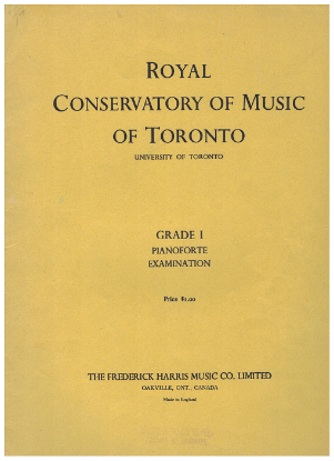 Picture of 1953, Royal Conservatory of Music, Grade  1 Piano Exam Book, 1953 Edition, University of Toronto, sheet music folio