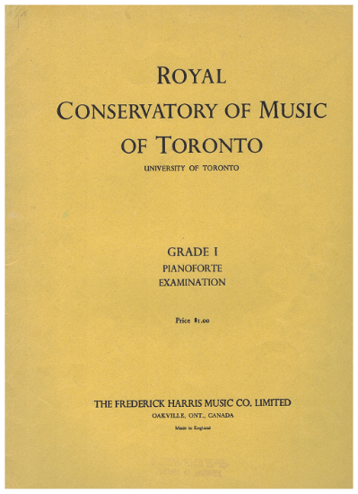 Picture of 1953, Royal Conservatory of Music, Grade  1 Piano Exam Book, 1953 Edition, University of Toronto, sheet music folio