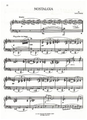 Picture of Nostalgia, David Rose, piano solo sheet music