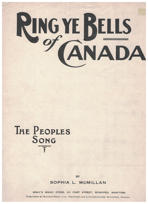 Tredwells-Music.com|Ring Ye Bells of Canada, Sophia L. McMillan, sheet ...