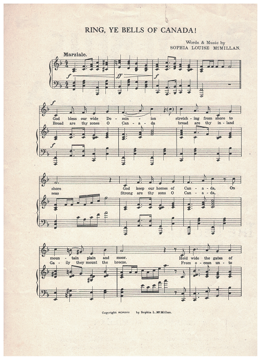Tredwells-Music.com|Ring Ye Bells of Canada, Sophia L. McMillan, sheet ...