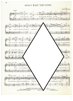 Picture of Don't Wait Too Long, Sunny Skylar, recorded by Tony Bennett, sheet music