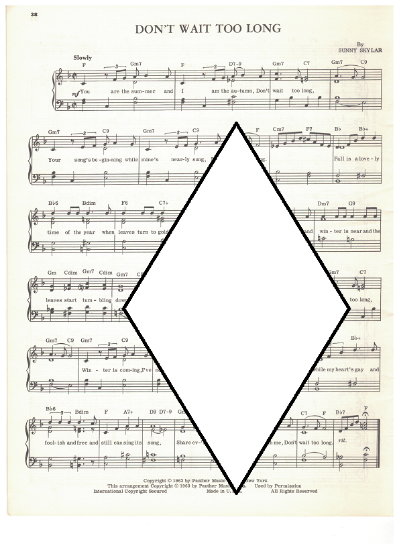 Picture of Don't Wait Too Long, Sunny Skylar, recorded by Tony Bennett, sheet music