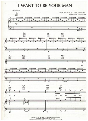 Picture of I Want to be Your Man, Larry & Roger Troutman, recorded by Roger Troutman, sheet music