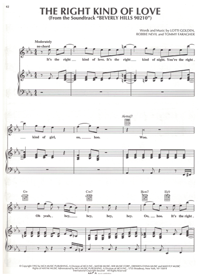 Picture of The Right Kind of Love, from TV series "Beverly Hills 90210", recorded by Jeremy Jordan