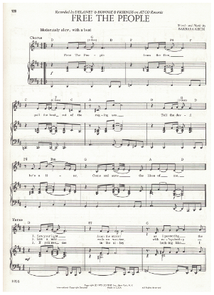 Picture of Free the People, Barbara Keith, recorded by Delaney & Bonnie & Friends, sheet music