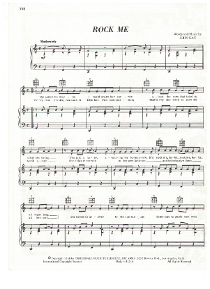 Picture of Rock Me, John Kay, recorded by Steppenwolf, sheet music