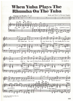 Picture of When Yuba Plays the Rhumba on the Tuba, Herman Hupfeld, sheet music