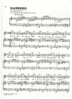 Picture of Dansero, Richard Hayman/ Lee Daniels/ S. Parker, popularized by Doris Day, sheet music