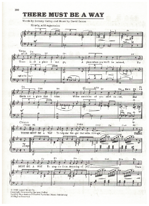 Picture of There Must Be a Way, Sammy Gallop & David Saxon, popularized by Johnnie Johnston, sheet music