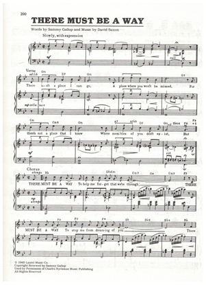 Picture of There Must Be a Way, Sammy Gallop & David Saxon, popularized by Johnnie Johnston