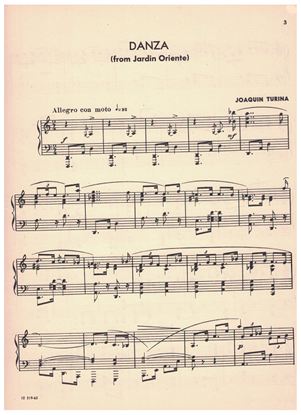 Picture of Danza from "Jardin Oriente", Joaquin Turina, piano solo