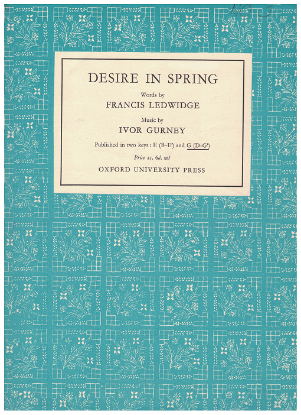 Picture of Desire in Spring, Francis Ledwidge & Ivor Gurney, high voice solo key of "G", sheet music