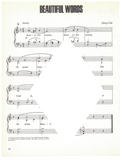 Picture of Beautiful Words, written & recorded by Johnny Cash