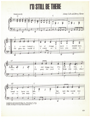 Picture of I'd Still Be There, Johnny Cash & Johnny Horton, sheet music
