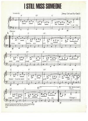 Picture of I Still Miss Someone, Johnny Cash & Roy Cash Jr, sheet music