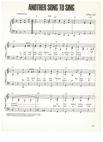 Picture of Another Song to Sing, written & recorded by Johnny Cash
