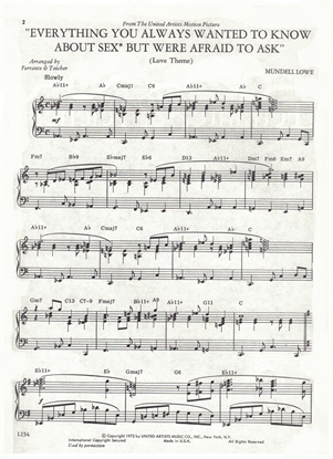 Picture of Everything You Always Wanted to Know About Sex But Were Afraid to Ask, movie title song, Mundell Lowe