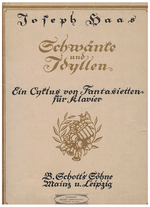 Picture of Schwanke und Idyllen, A Cycle of Fantasias for Piano, Joseph Haas Op. 55