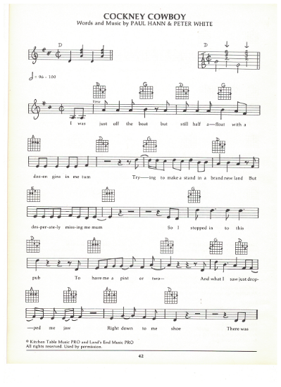 Picture of Cockney Cowboy, Paul Hann & Peter White, guitar/vocal, sheet music