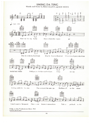 Picture of Swing Da Ting, Rick Scott & Joe Mock, guitar/vocal, sheet music