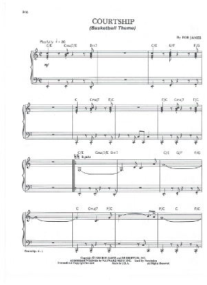 Picture of Courtship, Basketball Theme from 1984 Olympic Games, Bob James, piano solo, sheet music