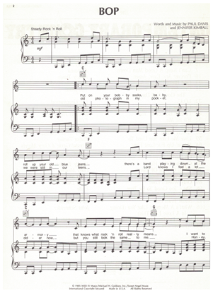 Picture of Bop, Paul Davis & Jennifer Kimball, recorded by Dan Seals