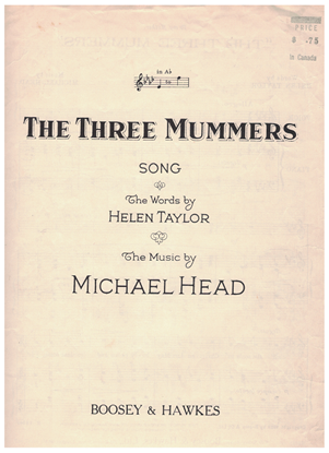 Picture of The Three Mummers, Michael Head, medium high voice solo