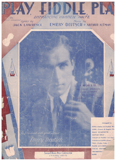 Picture of Play Fiddle Play, Chantez pour moi violons, Jack Lawrence/ Emery Deutsch/ Arthur Altman, sheet music