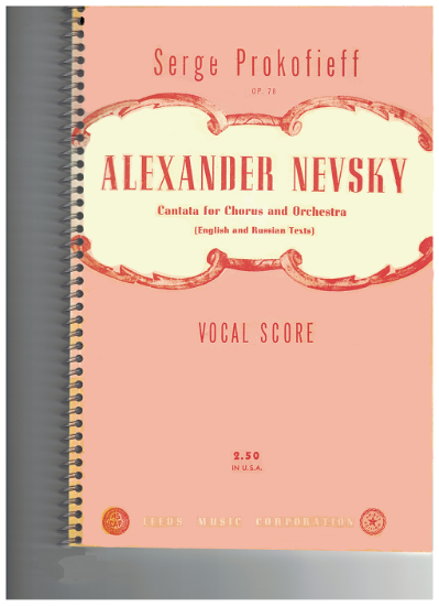 Picture of Alexander Nevsky, Serge Prokofieff (Prokofiev) Op. 78, sheet music vocal score