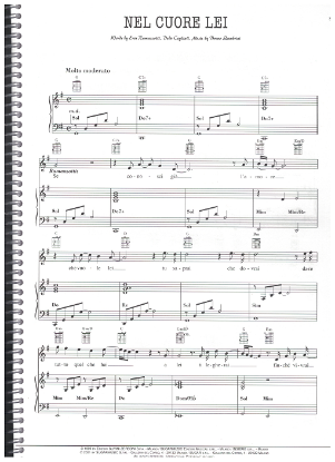 Picture of Nel Cuore Lei, Eros Romazzotti/ Dedo Cogliati/ Bruno Zambrini, as sung by Andrea Bocelli, sheet music