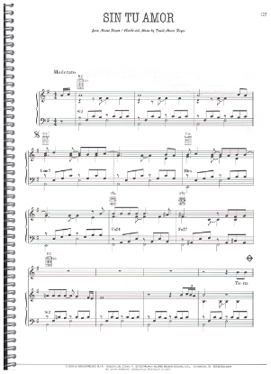 Picture of Sin Tu Amor, David Mario Reyes, as sung by Andrea Bocelli, sheet music