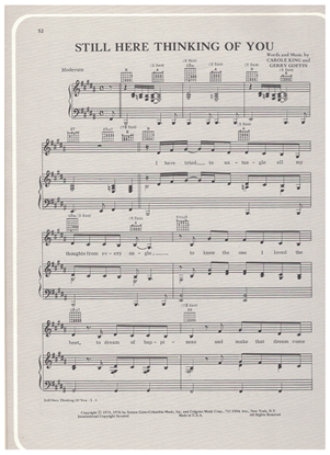 Picture of Still Here Thinking of You, Carole King & Gerry Goffin, recorded by Carole King