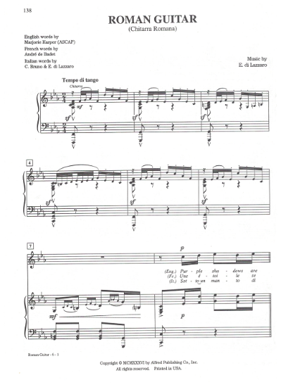 Picture of Chitarra Romana (Roman Guitar), Bruno Cherubini & Eldo di Lazzaro, sheet music