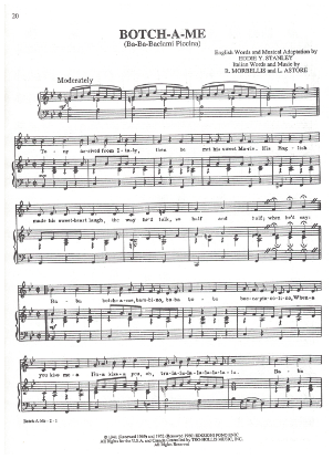 Picture of Botch-A-Me (Ba-Ba-Baciami Piccina), Riccardo Morbellis & Luigi Astore, popularized by Rosemary Clooney, sheet music