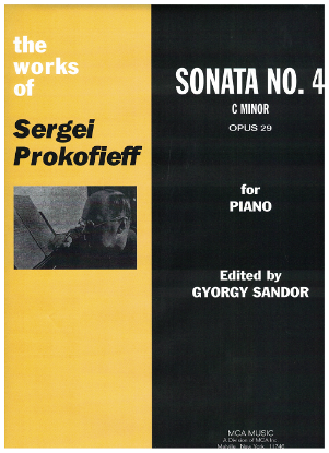 Picture of Sergei Prokofieff (Prokofiev), Piano Sonata No. 4 Opus 29 in c minor, edited by Gyorgy Sandor, sheet music folio