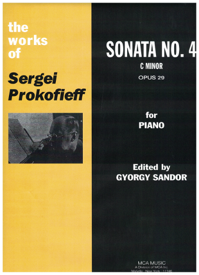 Picture of Sergei Prokofieff (Prokofiev), Piano Sonata No. 4 Opus 29 in c minor, edited by Gyorgy Sandor, sheet music folio