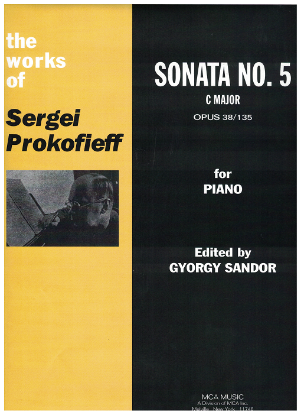 Picture of Sergei Prokofieff (Prokofiev), Piano Sonata No. 5 Opus 38/135 in C Major, edited by Gyorgy Sandor, sheet music folio